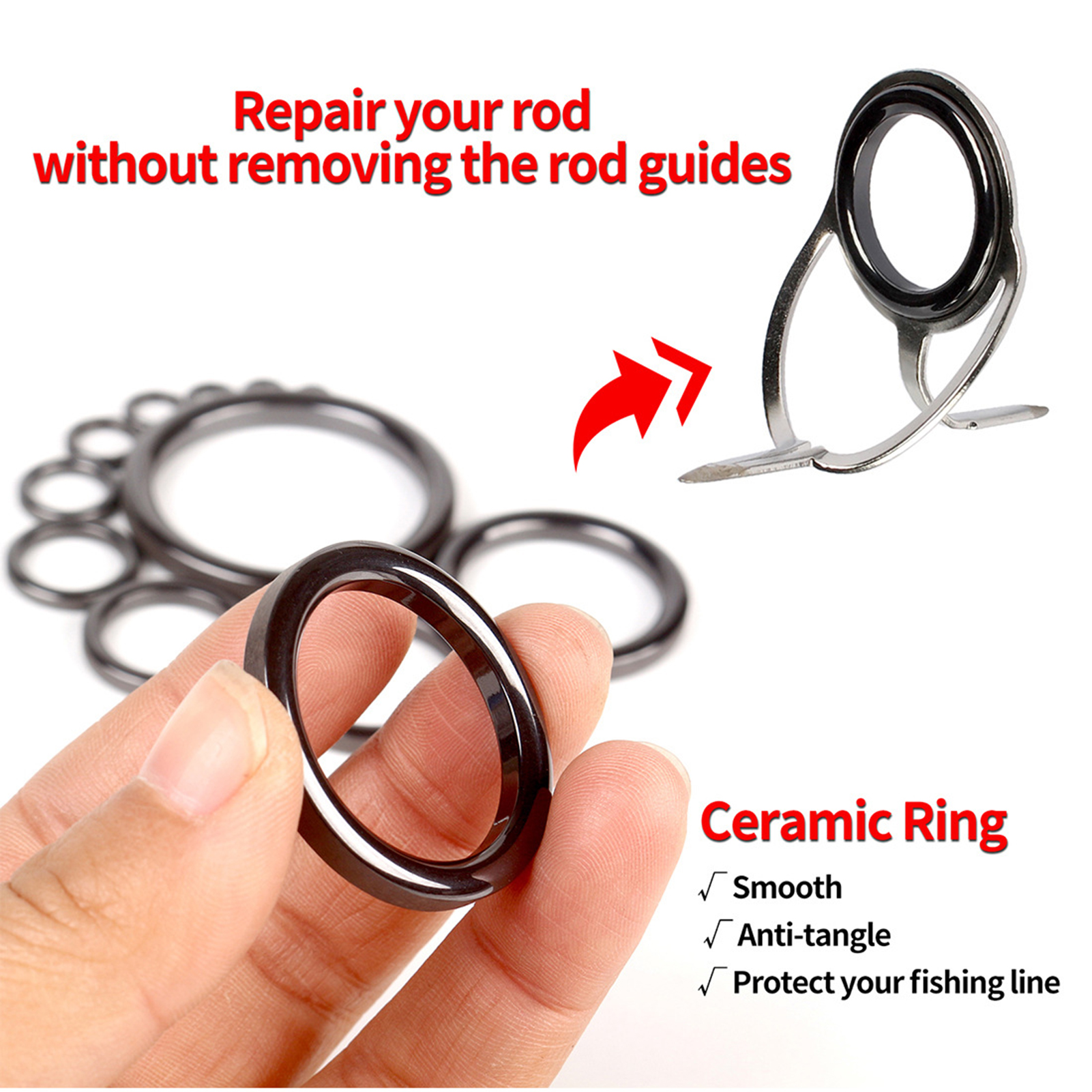 Fishing Rod Guide Repair Kit C - Fishing Rod Repair Kit บทวิจารณ์และราคา