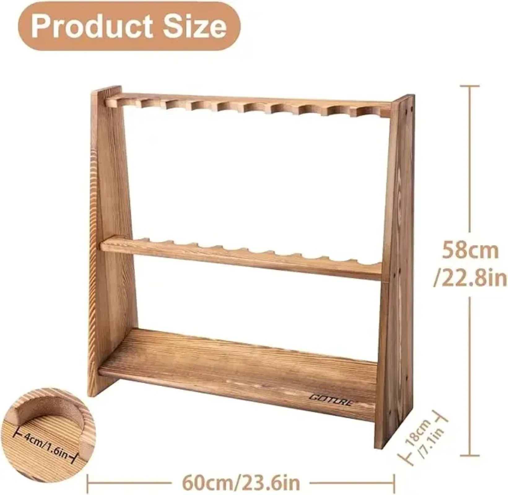 Goture 10 Slots Carbonized Pin - Fishing Rod Rack บทวิจารณ์และราคา