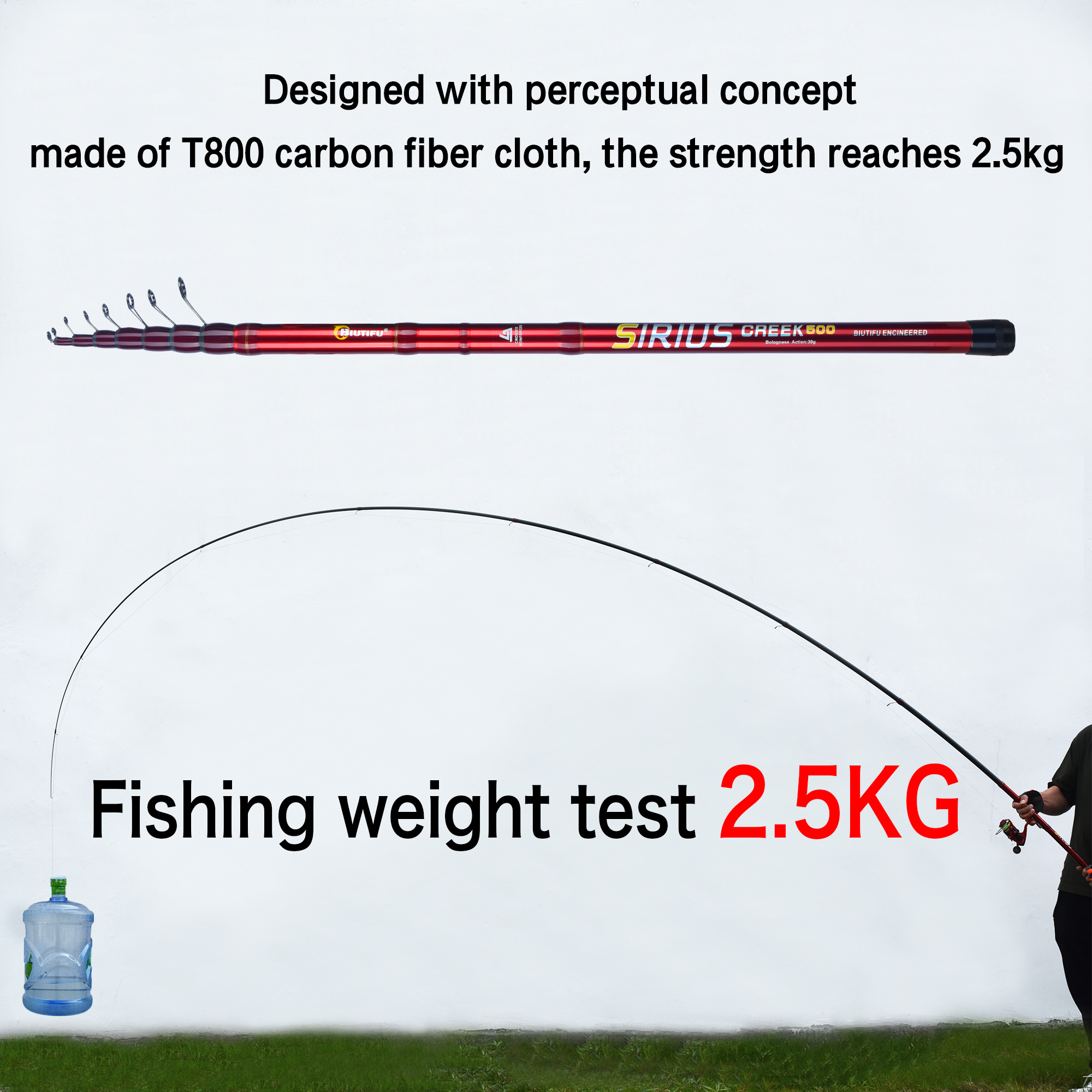 BIUTIFU Telescopic Bolognese F - Fishing Rod Surf บทวิจารณ์และราคา