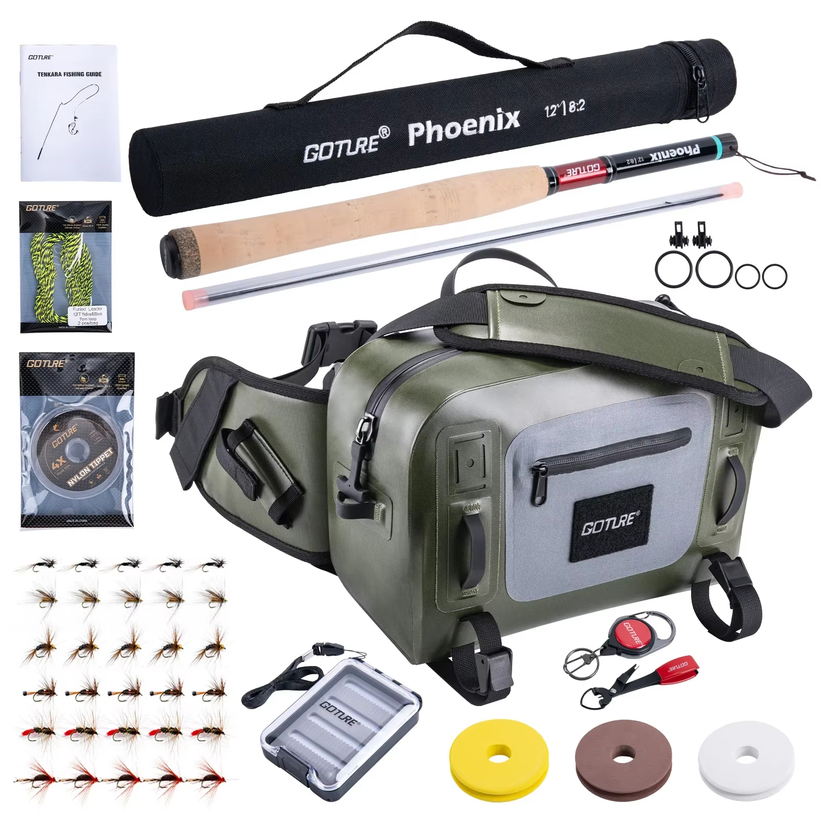 Goture 3.6m Tenkara Rod Set wi - Fishing Rod Tip Replacement บทวิจารณ์และราคา