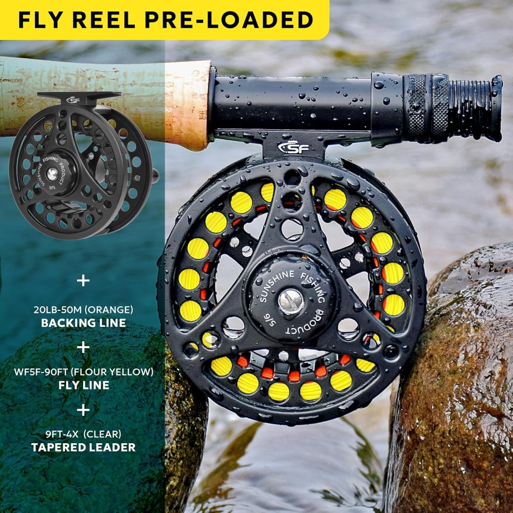 Fly Fishing Rod Combo Starter  - Fishing Rod Carbon Fiber บทวิจารณ์และราคา