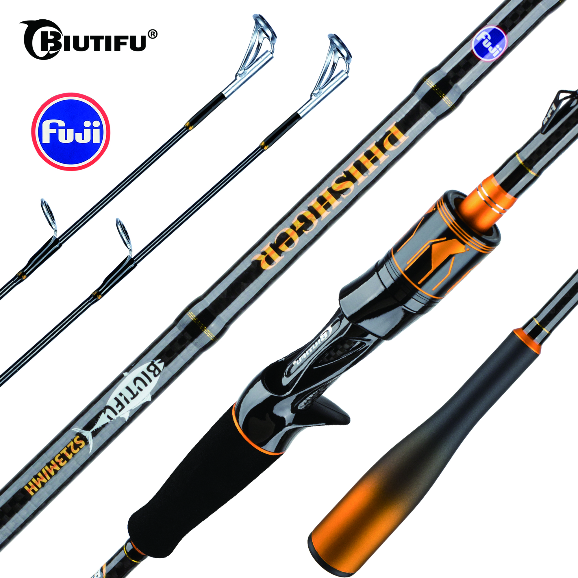 BIUTIFU Spinning Casting 2Tips - Fishing Rod Surf บทวิจารณ์และราคา