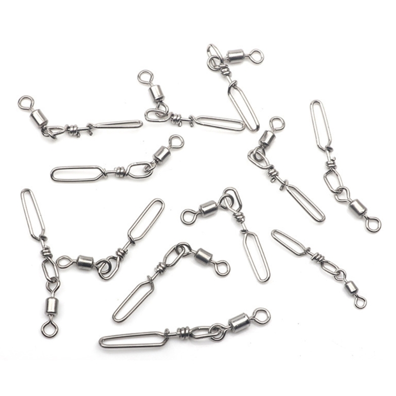 10Pcs Stainless Steel Quick Sn - Fishing Rod Casting บทวิจารณ์และราคา