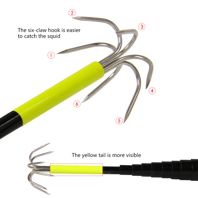 4/3M Telescopic Squid Gaff Anc - Fishing Rod Casting บทวิจารณ์และราคา