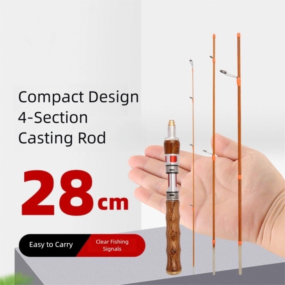 4 Sections Spinning Fishing Ro - Fishing Rod Ice บทวิจารณ์และราคา