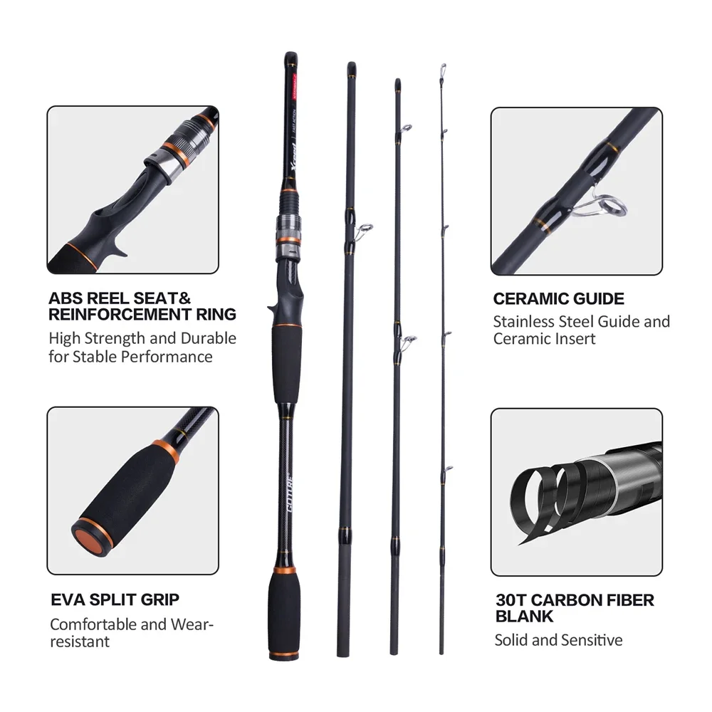 Goture Xceed 4 Setions Travel  - Fishing Rod Surf บทวิจารณ์และราคา
