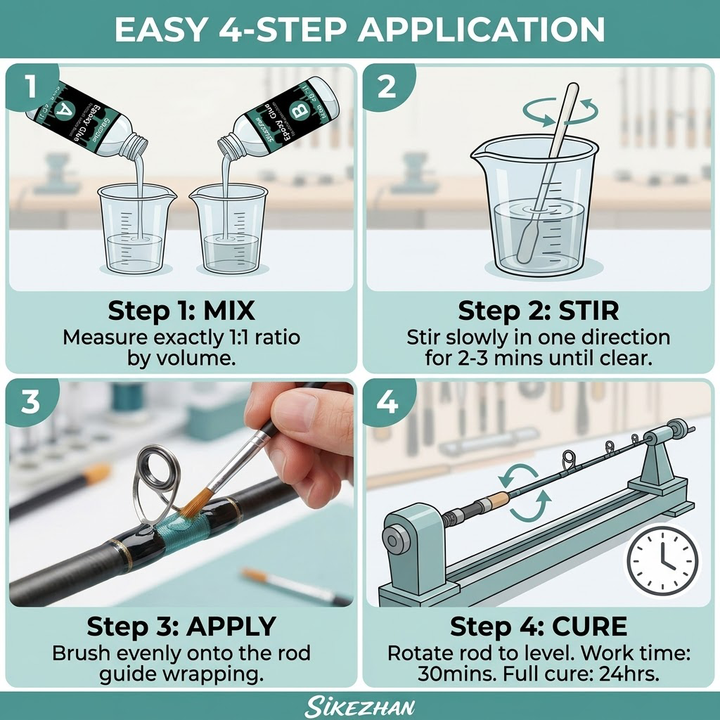 Clear 2-Part Fishing Rod Epoxy - Fishing Rod Repair Kit บทวิจารณ์และราคา
