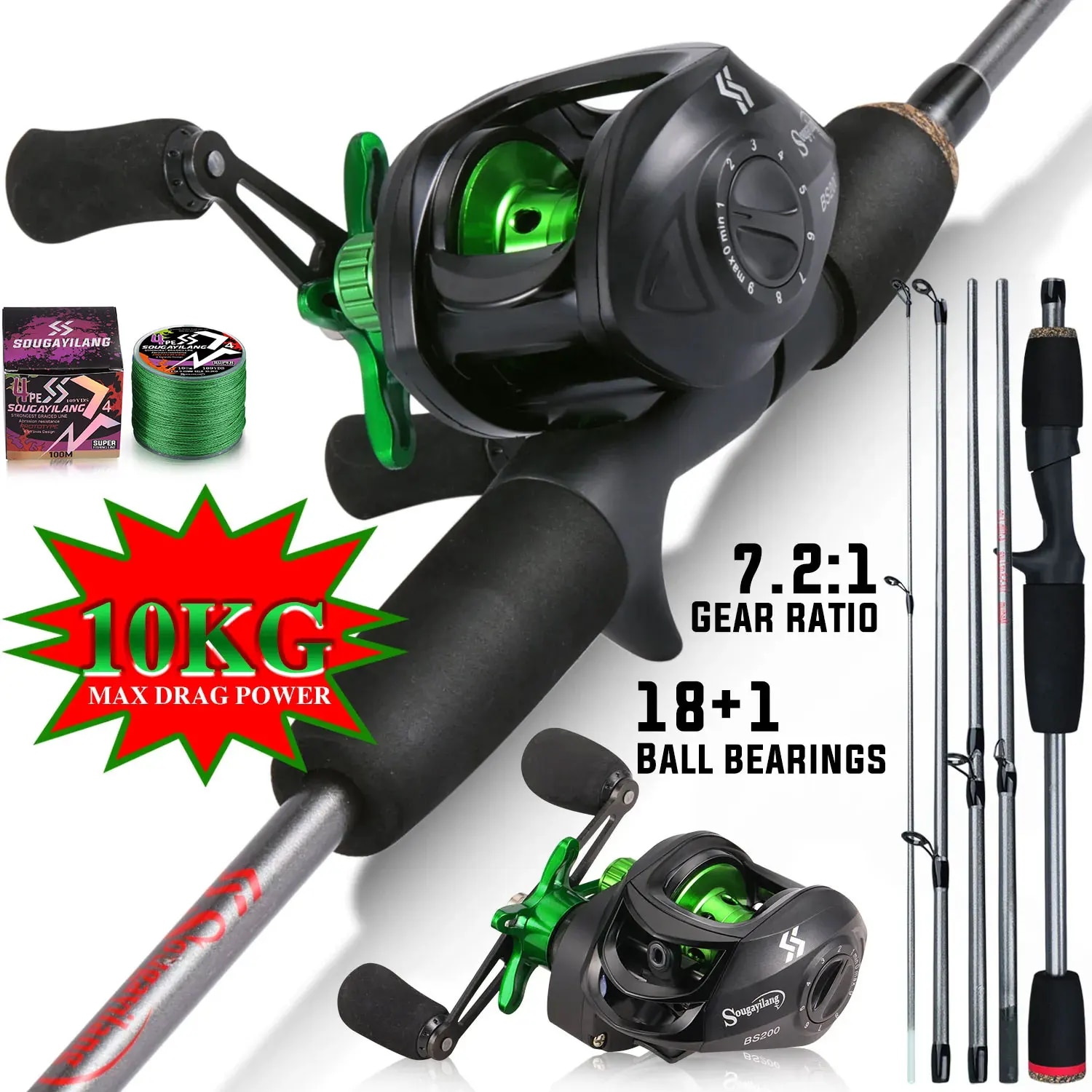 Sougayilang Fishing Rod Combo  - Fishing Rod Carbon Fiber บทวิจารณ์และราคา
