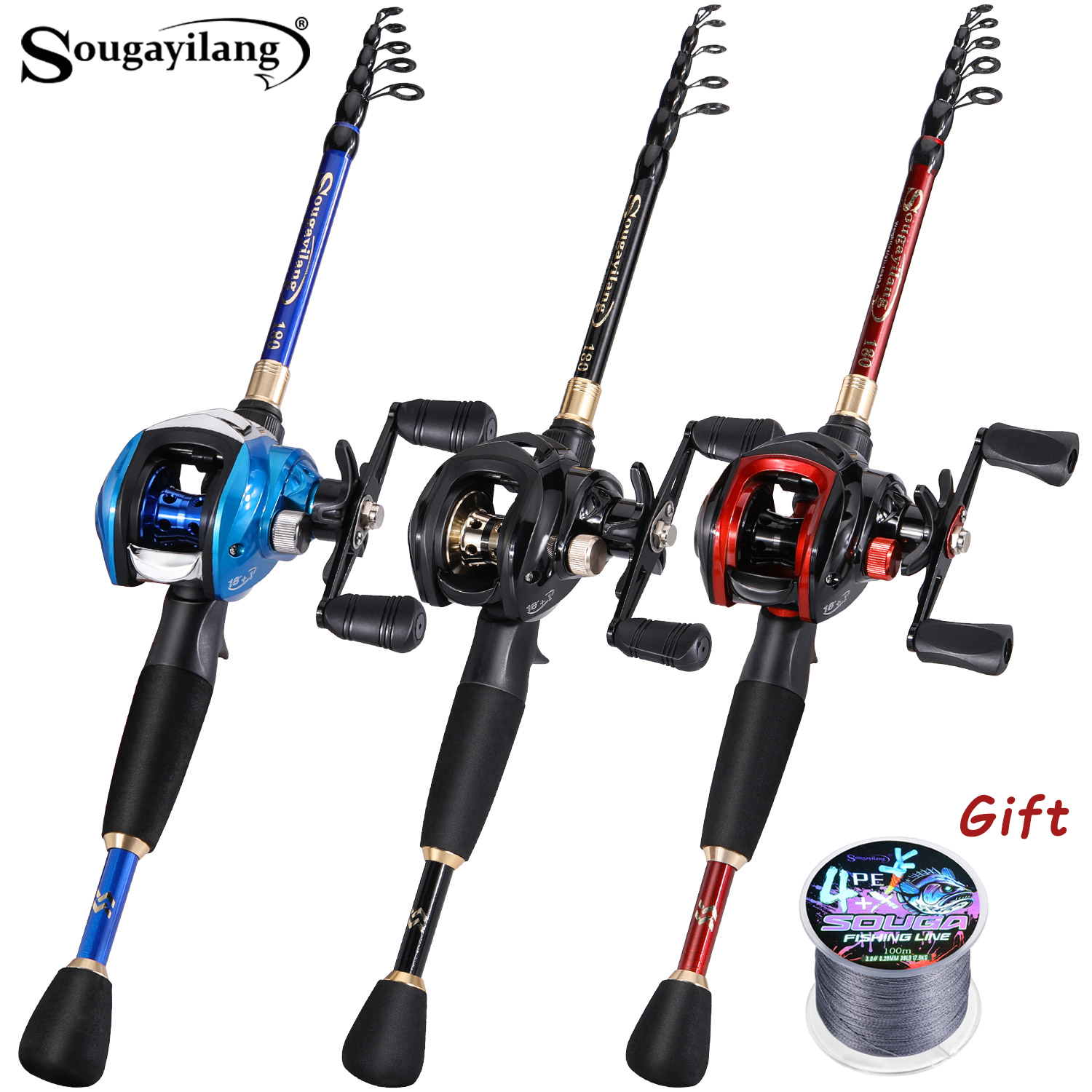 Sougayilang Fishing Set with C - Fishing Rod Carbon Fiber บทวิจารณ์และราคา