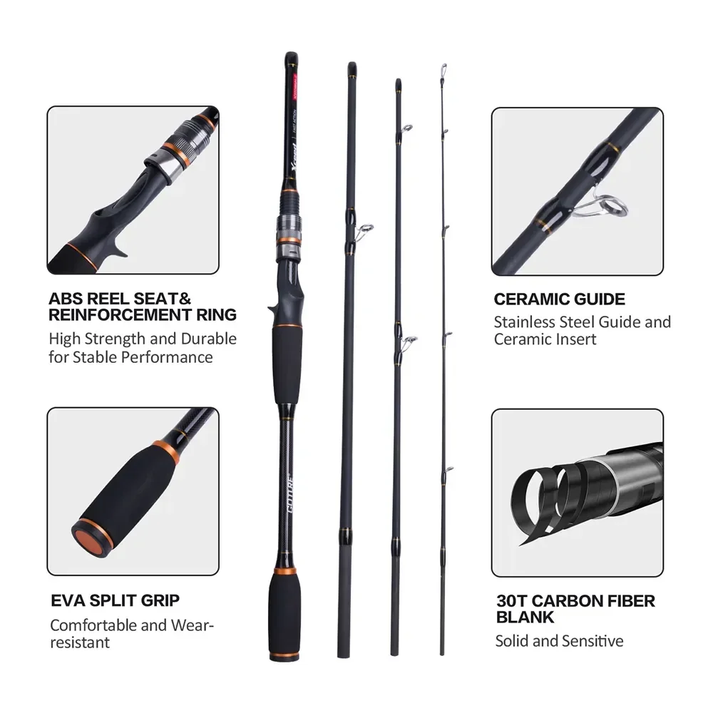 Goture Xceed 4 Setions Travel  - Fishing Rod Surf บทวิจารณ์และราคา