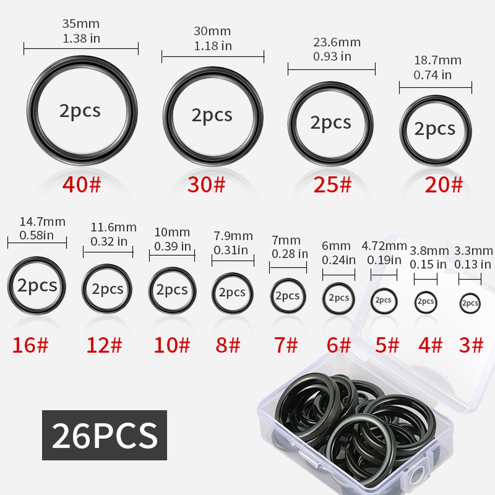 26PCS Fishing Rod Guide Ring K - Fishing Rod Guide Replacement บทวิจารณ์และราคา