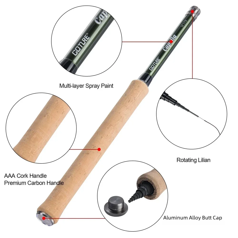 Goture 12FT Classical Tenkara  - Fishing Rod Carbon Fiber บทวิจารณ์และราคา
