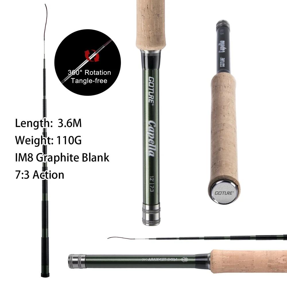 Goture 12FT Classical Tenkara  - Fishing Rod Carbon Fiber บทวิจารณ์และราคา
